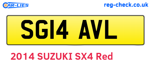 SG14AVL are the vehicle registration plates.