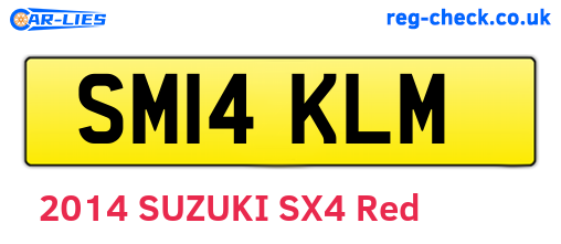 SM14KLM are the vehicle registration plates.