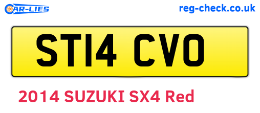ST14CVO are the vehicle registration plates.