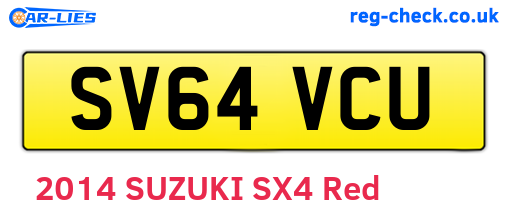 SV64VCU are the vehicle registration plates.
