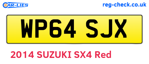 WP64SJX are the vehicle registration plates.