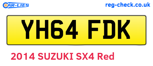 YH64FDK are the vehicle registration plates.