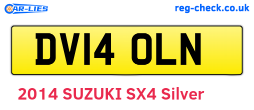DV14OLN are the vehicle registration plates.
