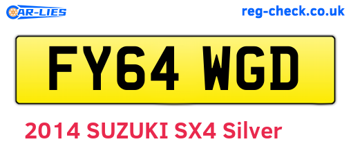FY64WGD are the vehicle registration plates.