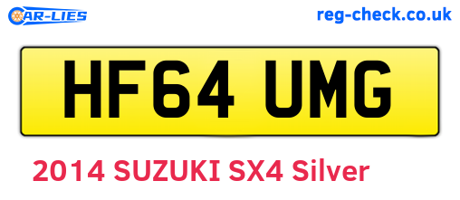 HF64UMG are the vehicle registration plates.