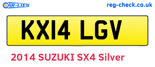 KX14LGV are the vehicle registration plates.