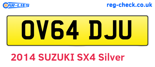 OV64DJU are the vehicle registration plates.