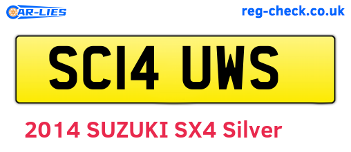 SC14UWS are the vehicle registration plates.