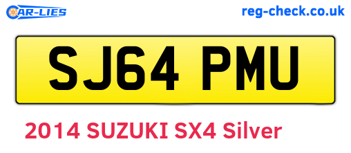 SJ64PMU are the vehicle registration plates.