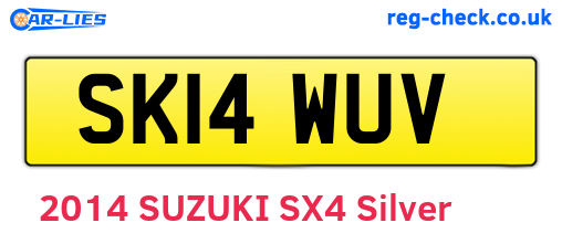 SK14WUV are the vehicle registration plates.