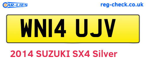 WN14UJV are the vehicle registration plates.