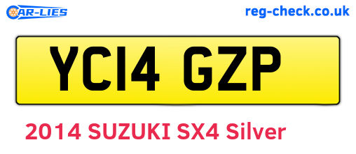 YC14GZP are the vehicle registration plates.