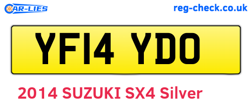 YF14YDO are the vehicle registration plates.