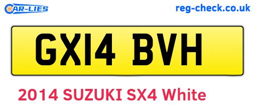 GX14BVH are the vehicle registration plates.