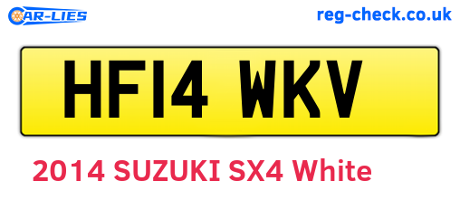 HF14WKV are the vehicle registration plates.