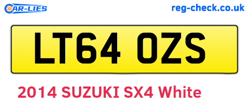 LT64OZS are the vehicle registration plates.