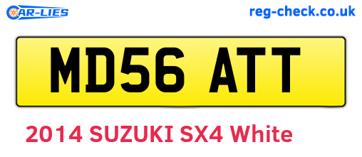 MD56ATT are the vehicle registration plates.