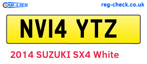 NV14YTZ are the vehicle registration plates.