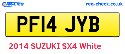 PF14JYB are the vehicle registration plates.