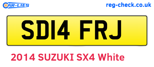 SD14FRJ are the vehicle registration plates.