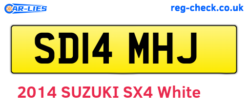 SD14MHJ are the vehicle registration plates.