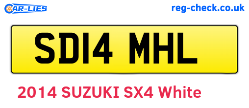 SD14MHL are the vehicle registration plates.