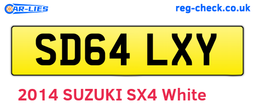 SD64LXY are the vehicle registration plates.