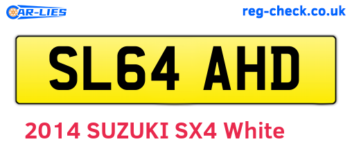 SL64AHD are the vehicle registration plates.