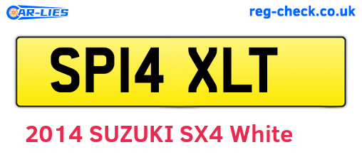 SP14XLT are the vehicle registration plates.
