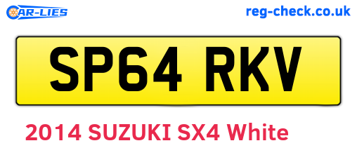 SP64RKV are the vehicle registration plates.
