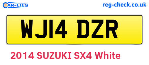 WJ14DZR are the vehicle registration plates.