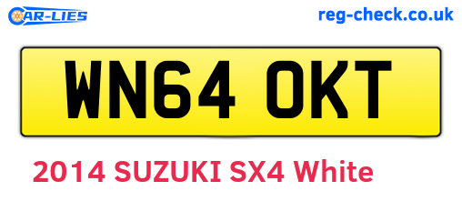 WN64OKT are the vehicle registration plates.