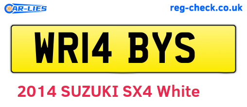WR14BYS are the vehicle registration plates.