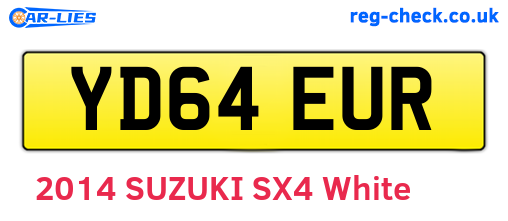 YD64EUR are the vehicle registration plates.