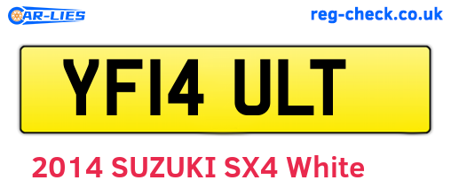 YF14ULT are the vehicle registration plates.
