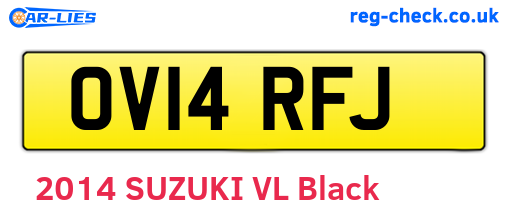 OV14RFJ are the vehicle registration plates.