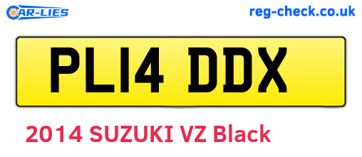 PL14DDX are the vehicle registration plates.