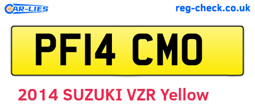 PF14CMO are the vehicle registration plates.