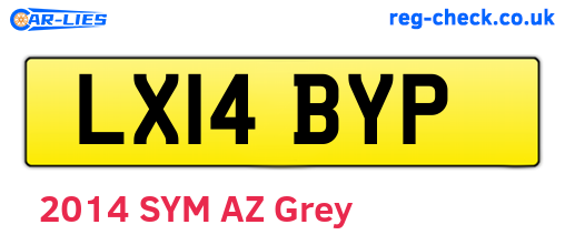 LX14BYP are the vehicle registration plates.