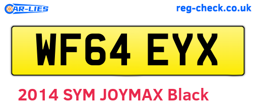 WF64EYX are the vehicle registration plates.