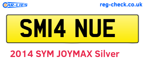 SM14NUE are the vehicle registration plates.