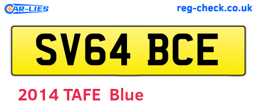 SV64BCE are the vehicle registration plates.