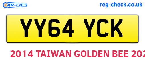 YY64YCK are the vehicle registration plates.