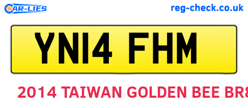 YN14FHM are the vehicle registration plates.