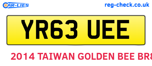 YR63UEE are the vehicle registration plates.