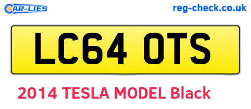 LC64OTS are the vehicle registration plates.