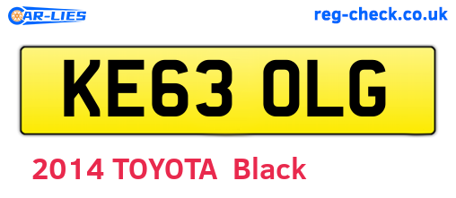 KE63OLG are the vehicle registration plates.
