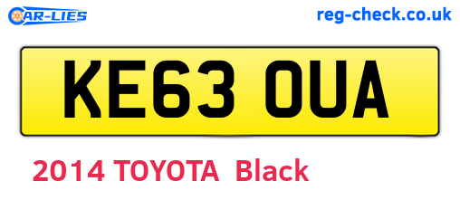 KE63OUA are the vehicle registration plates.