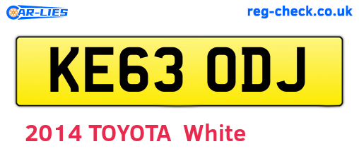 KE63ODJ are the vehicle registration plates.