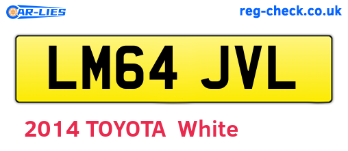 LM64JVL are the vehicle registration plates.
